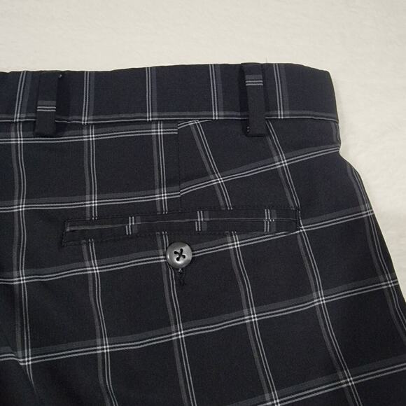 Walter Hagen Shorts Mens 38 Black Plaid Flat Front Golf Performance Outdoor - Picture 7 of 11
